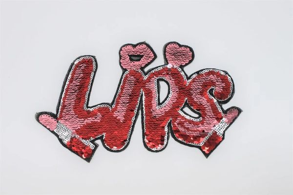 Sequin Patch: Lips with Lipstick