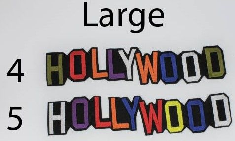 Large Hollywood Colored Sign