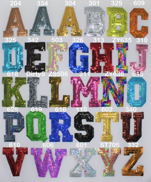 3" A TO Z Sequin Letter Patch: Choose Letter and Color