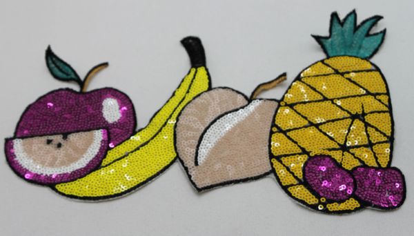 Sequin Patch: Four Fruits