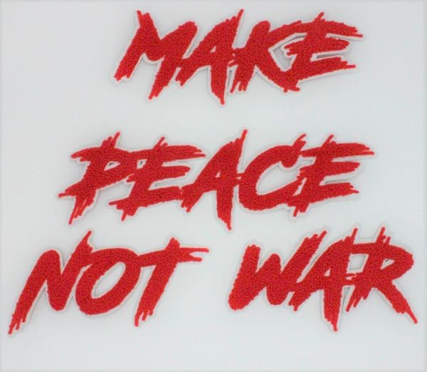 Chenille Patch: Large "Make Peace Not War"