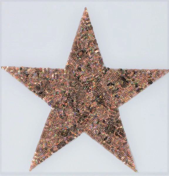 Sequin Patch: Large Copper Star