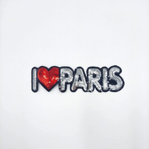 Sequin Patch: I HEART Paris