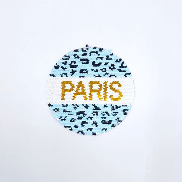 Flippable Sequin Patch: Paris Blue to Purple