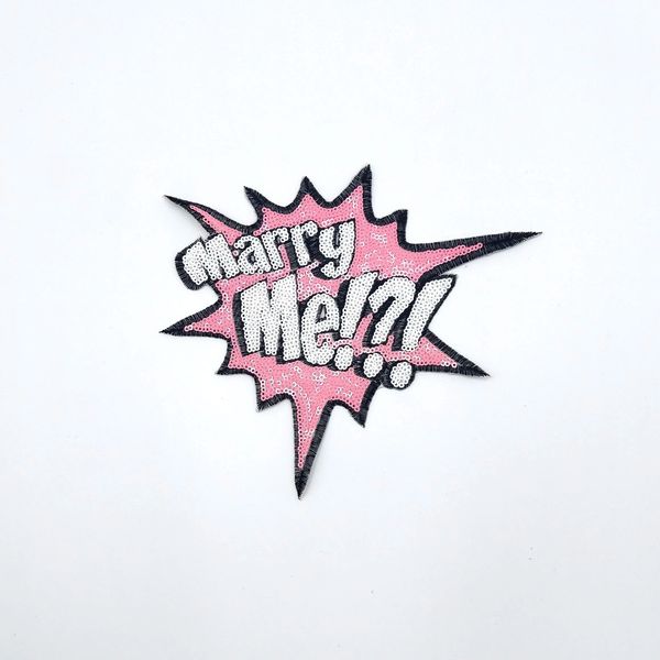 Sequin Patch: Marry Me!? - M038