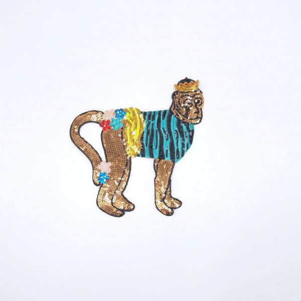 Multicolour Crowned Monkey: Sequin Patch