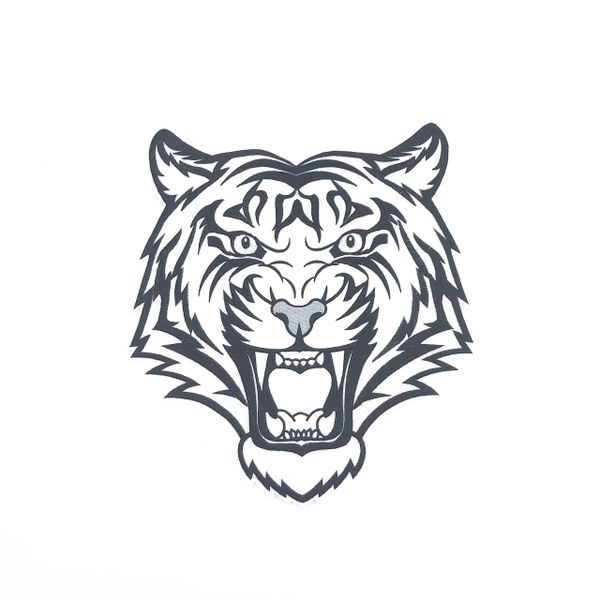 3D Tiger Head: Embroidery Patch