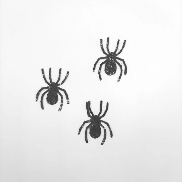 Sequin Patch: Three Spiders