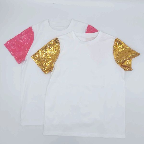 Adult Sequin Short Sleeve Shirts Pink or Gold