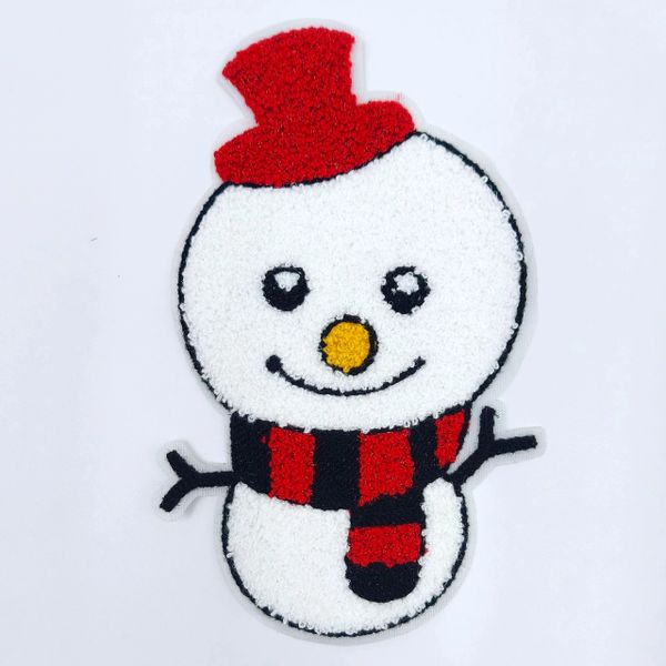 Chenille Patch: Happy Snowman