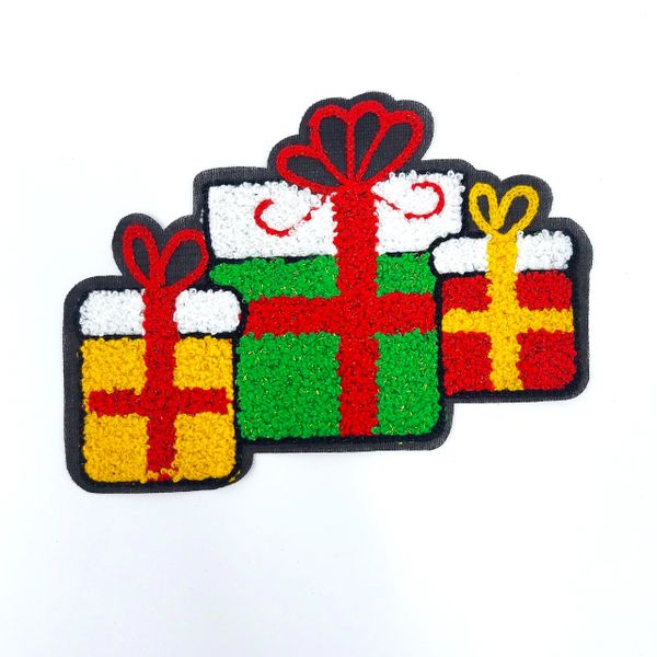 Chenille Patch: Christmas Gift Boxes