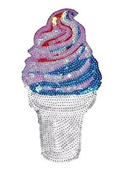 Ice Cream Cone: Sequin Patch