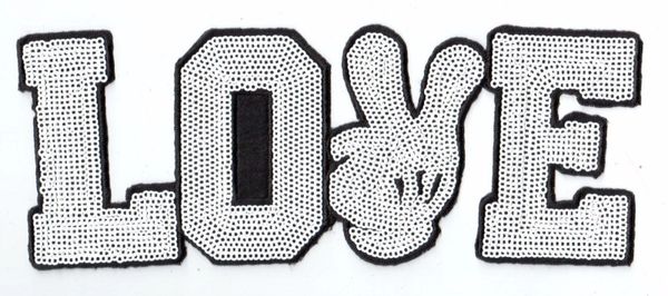 Sequin Patch: Love "Peace"