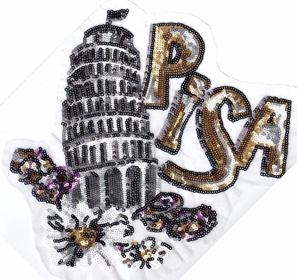 Sequin Patch: Tower of Pisa - M090