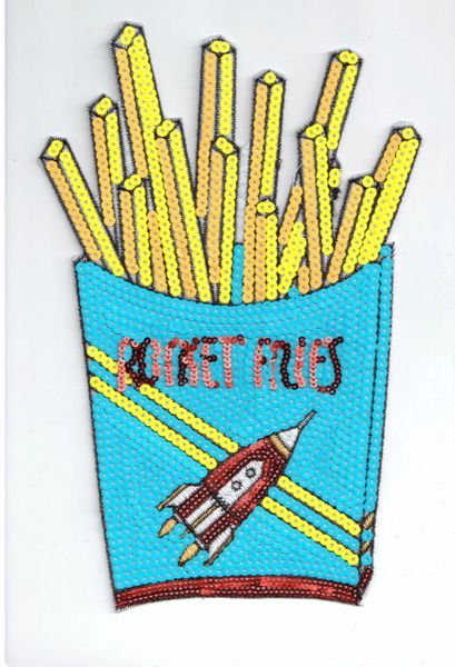 Sequin Patch: Rocket Fries