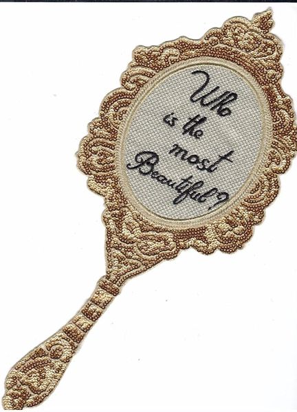 Sequin and Embroidery Patch: "Who is the most Beautiful?" Mirror