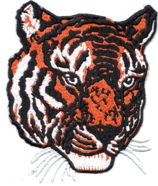 Embroidery Patch: Large Tiger Head