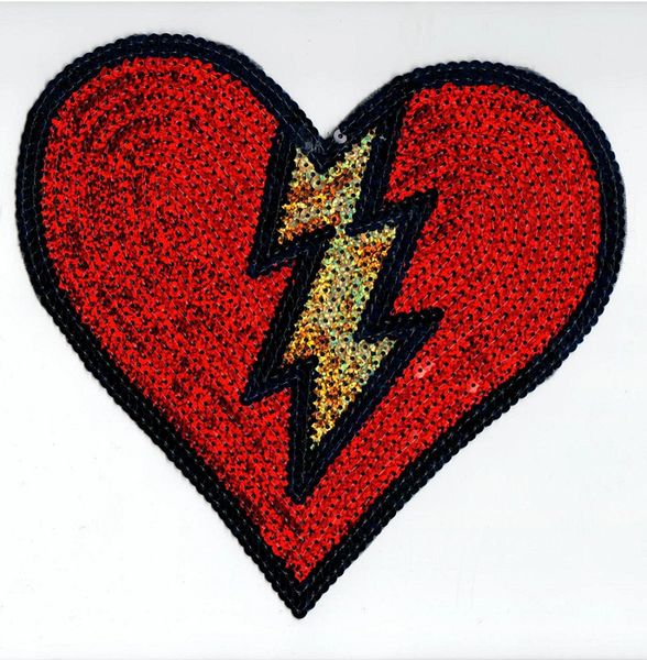 Fashion Sequin Patches Heart Eyes & Lightning Bolt APLKSTKR3303 - Wholesale  Jewelry & Accessories