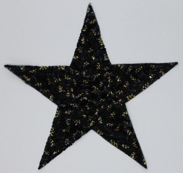 Sequin Patch: Large Antigold Star