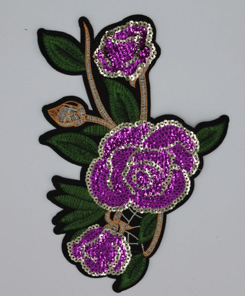 Sequin Patch: Purple Roses | Mhy
