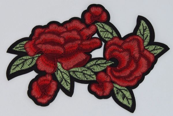 Embroidery Patch: Red Roses