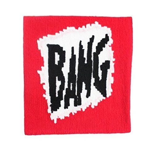 Red and White "BANG": Chenille Patch