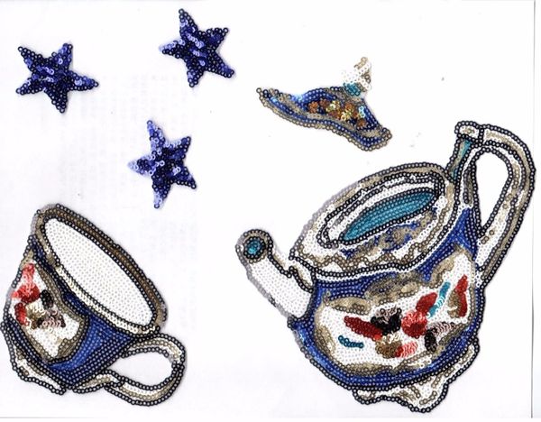 Sequin Patch: Tea Set (Set of Six)