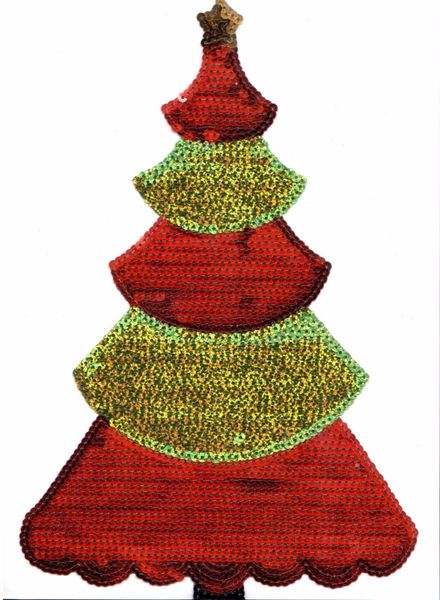 Sequin Patch: Festive Christmas Tree