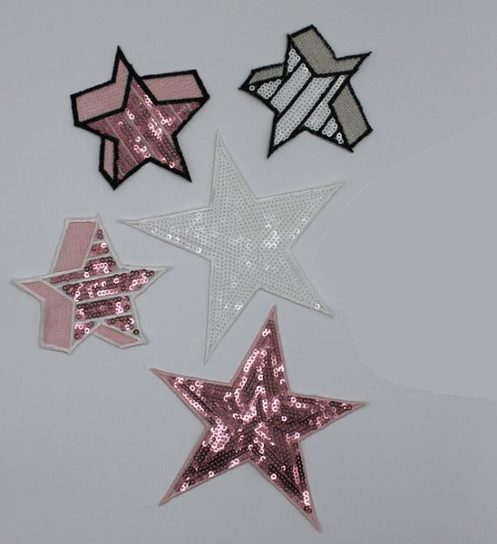 Sequin Patch: Set of 5 Varied Stars