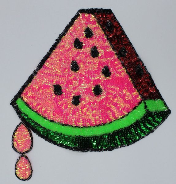 Sequin Patch: Watermelon Slice