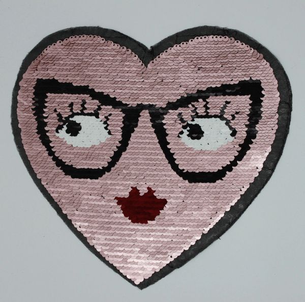 Sequin Patch: Pink Lady Heart