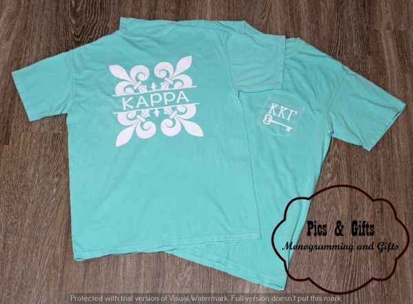 Comfort Color Short Sleeve Tees W Fleur De Lis Design Pics Gifts