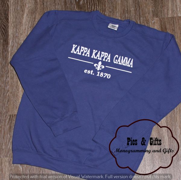 Comfort Colors Sweat Shirt W Established Year Pics Gifts