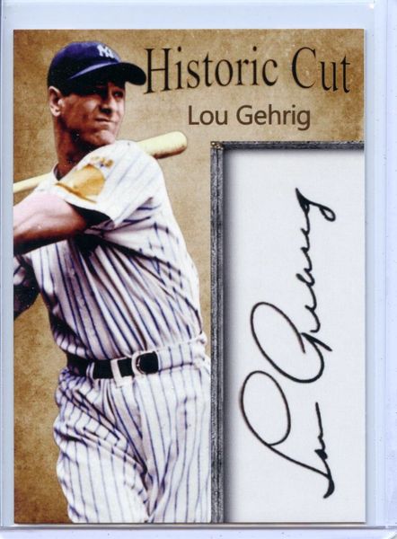Facsimile Autographed Lou Gehrig New York Pinstripe Reprint Laser Auto  Baseball Jersey Size Men's XL - Hall of Fame Sports Memorabilia