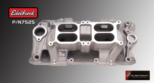 EDELBROCK AIR GAP DUAL QUAD SBC INTAKE MANIFOLD