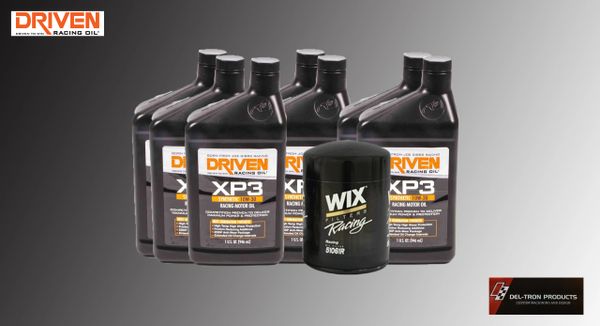 DRIVEN XP3 RACING MOTOR OIL 10W-30 (7 qts) WIX KIT