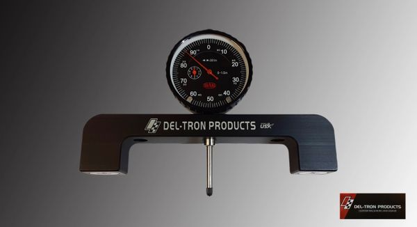 DEL-TRON MAGNETIC DECK BRIDGE W/INDICATOR .001" MOLDED CASE