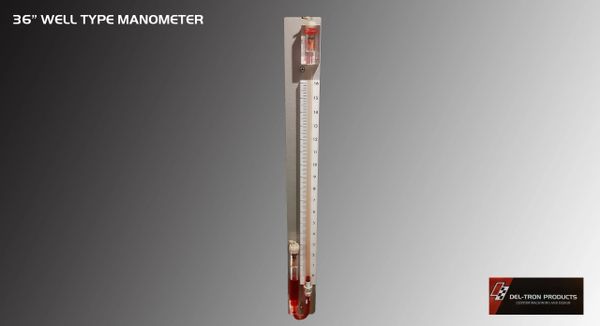 DWYER 36 INCH WELL TYPE MANOMETER WALL MOUNT