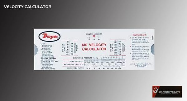 DWYER AIR VELOCITY CALCULATOR