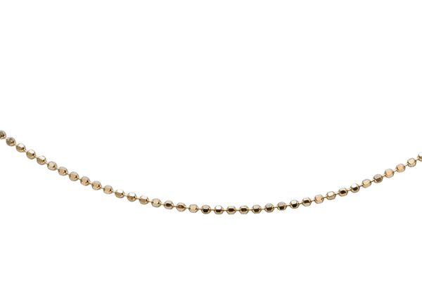 EF Collection | Gold Faceted Ball Chain Necklace | Fine Jewelry |14 Karat Gold, 14K Yellow Gold / 16-18