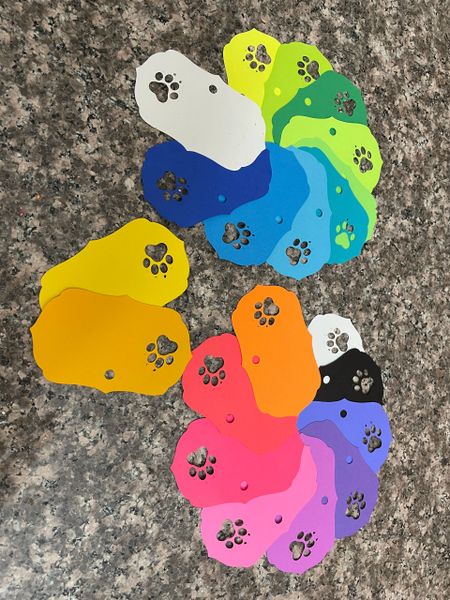 Paw print gift tags