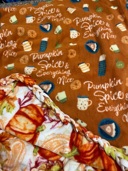 Pumpkin Spice Fleece Blanket