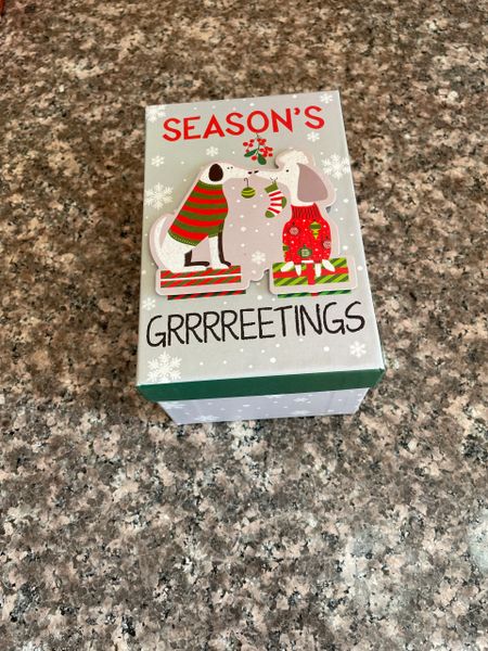 Small gift box ( seasons greetings) treats and ornament