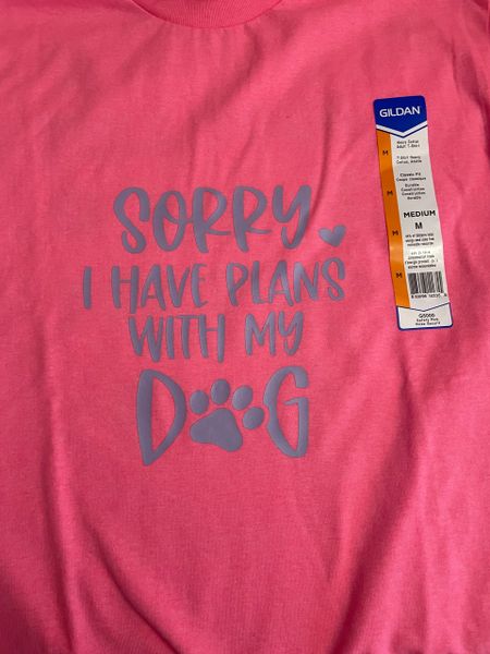 Plans with my dog Adult T Shirt