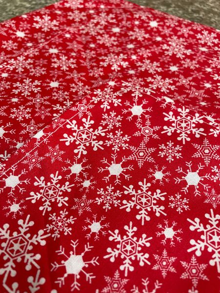 Snowflake on red