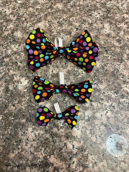 Multi color polka dots collar bow ties