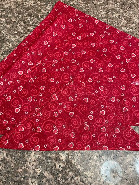 Red hearts bandannas