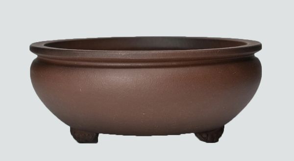 Unglazed Round Chinese Bonsai Pot