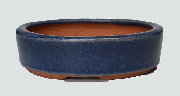 Blue Oval Round Japanese Bonsai Pot Youzan