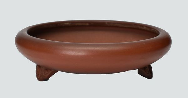 Unglazed Round Japanese Bonsai Pot Bigei